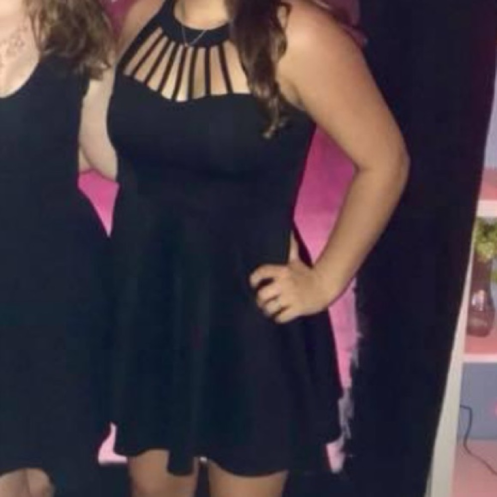 Black A-line dress